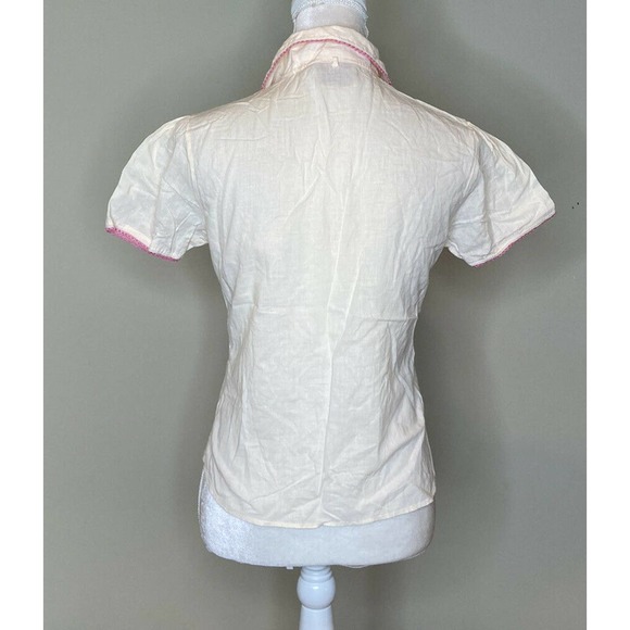 VTG Pinot Noir Button Front Embroidered Blouse M - Picture 2 of 7
